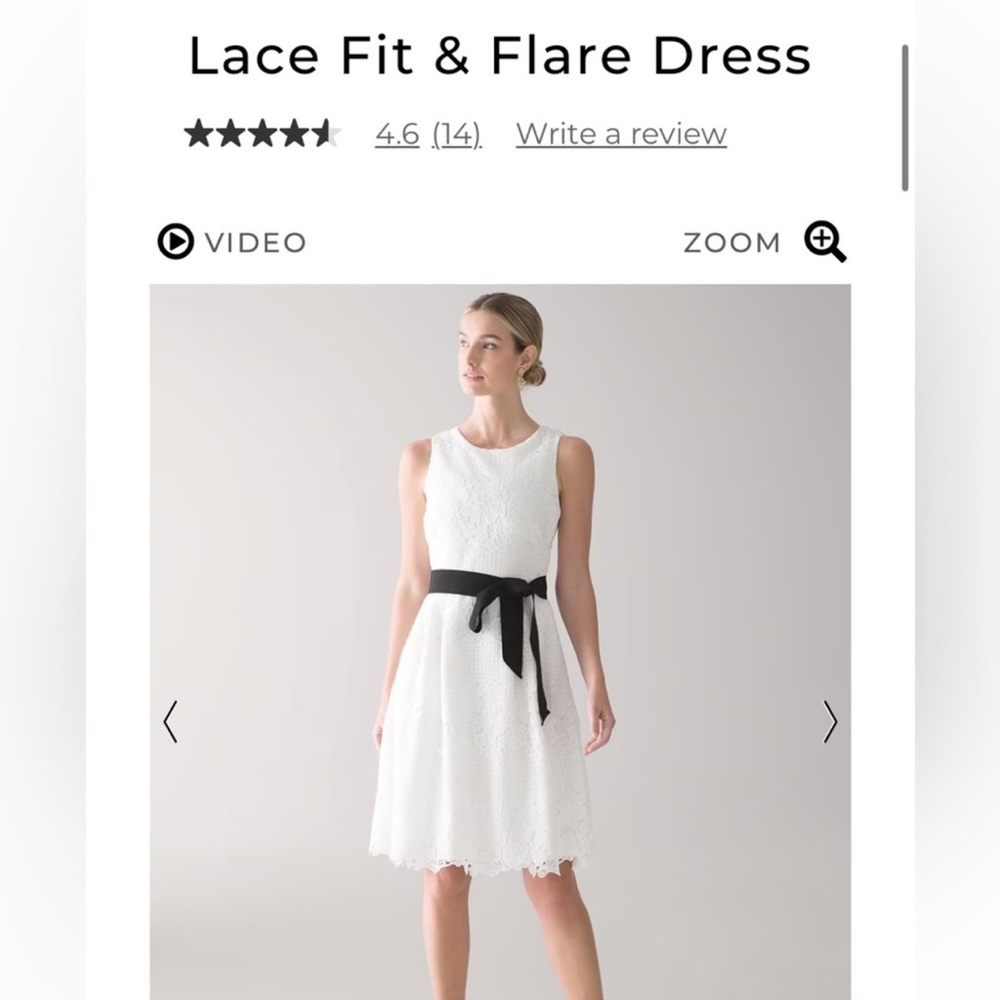 Beautiful vintage White House black market size 8 white vintage dress never worn